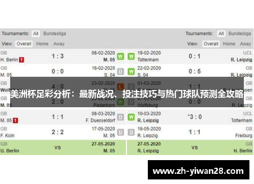 美洲杯足彩分析：最新战况、投注技巧与热门球队预测全攻略